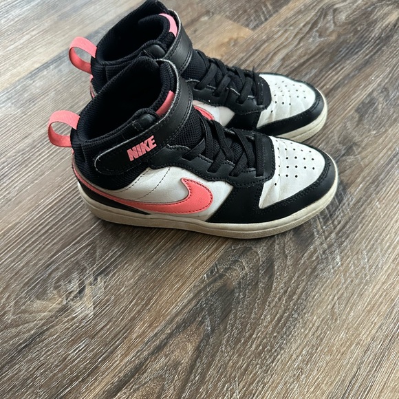 Nike Kids Black and Pink High-Top Sneakers - Picture 5 of 9